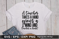 A teacher takes a hand opens a SVG - Teacher Design Product Image 1