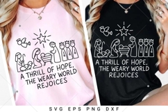 A Thrill of Hope Nativity SVG PNG, Christian Christmas SVG Product Image 7