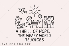 A Thrill of Hope Nativity SVG PNG, Christian Christmas SVG Product Image 2