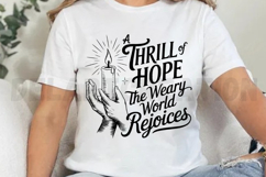 A Thrill Of Hope The Weary World Rejoices SVG Product Image 2