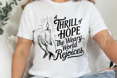 A Thrill Of Hope The Weary World Rejoices SVG Product Image 2