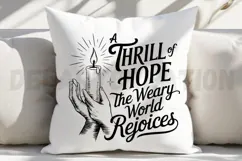 A Thrill Of Hope The Weary World Rejoices SVG Product Image 5
