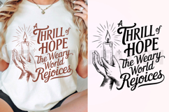 A Thrill Of Hope The Weary World Rejoices SVG Product Image 3