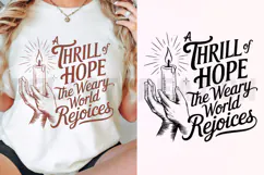 A Thrill Of Hope The Weary World Rejoices SVG Product Image 3