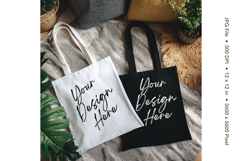 Canvas Tote Bag Mockup Shopping Bag White Natural Blank_103 Product Image 1