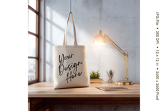 Canvas Tote Bag Mockup Shopping Bag White Natural Blank_109 Product Image 1