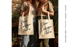 Canvas Tote Bag Mockup Shopping Bag White Natural Blank_11 Product Image 1