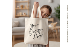 Canvas Tote Bag Mockup Shopping Bag White Natural Blank_113 Product Image 1