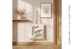 Canvas Tote Bag Mockup Shopping Bag White Natural Blank_122 Product Image 1