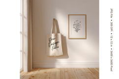 Canvas Tote Bag Mockup Shopping Bag White Natural Blank_123 Product Image 1