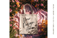 Canvas Tote Bag Mockup Shopping Bag White Natural Blank_129 Product Image 1