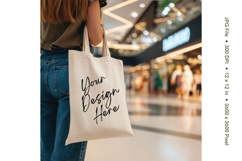 Canvas Tote Bag Mockup Shopping Bag White Natural Blank_130 Product Image 1