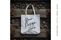 Canvas Tote Bag Mockup Shopping Bag White Natural Blank_134 Product Image 1