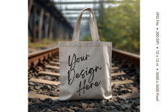 Canvas Tote Bag Mockup Shopping Bag White Natural Blank_137 Product Image 1