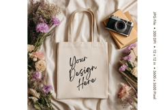 Canvas Tote Bag Mockup Shopping Bag White Natural Blank_17 Product Image 1