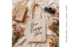 Canvas Tote Bag Mockup Shopping Bag White Natural Blank_19 Product Image 1