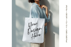 Canvas Tote Bag Mockup Shopping Bag White Natural Blank_28 Product Image 1