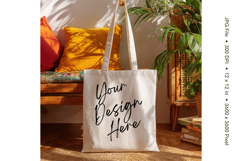 Canvas Tote Bag Mockup Shopping Bag White Natural Blank_29 Product Image 1
