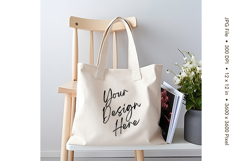 Canvas Tote Bag Mockup Shopping Bag White Natural Blank_3 Product Image 1