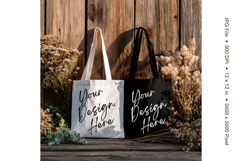 Canvas Tote Bag Mockup Shopping Bag White Natural Blank_35 Product Image 1