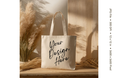 Canvas Tote Bag Mockup Shopping Bag White Natural Blank_38 Product Image 1
