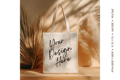Canvas Tote Bag Mockup Shopping Bag White Natural Blank_40 Product Image 1