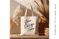 Canvas Tote Bag Mockup Shopping Bag White Natural Blank_41 Product Image 1