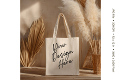 Canvas Tote Bag Mockup Shopping Bag White Natural Blank_42 Product Image 1