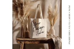 Canvas Tote Bag Mockup Shopping Bag White Natural Blank_49 Product Image 1