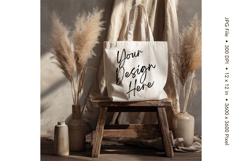 Canvas Tote Bag Mockup Shopping Bag White Natural Blank_52 Product Image 1