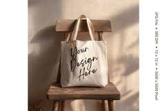 Canvas Tote Bag Mockup Shopping Bag White Natural Blank_56 Product Image 1