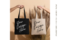 Canvas Tote Bag Mockup Shopping Bag White Natural Blank_58 Product Image 1