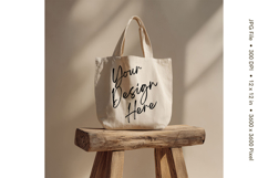 Canvas Tote Bag Mockup Shopping Bag White Natural Blank_67 Product Image 1