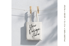 Canvas Tote Bag Mockup Shopping Bag White Natural Blank_7 Product Image 1