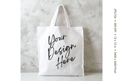 Canvas Tote Bag Mockup Shopping Bag White Natural Blank_70 Product Image 1