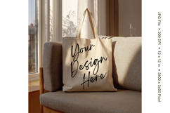 Canvas Tote Bag Mockup Shopping Bag White Natural Blank_73 Product Image 1