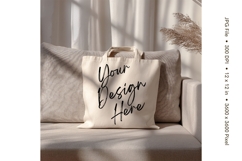 Canvas Tote Bag Mockup Shopping Bag White Natural Blank_74 Product Image 1