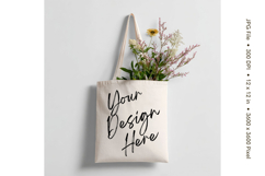 Canvas Tote Bag Mockup Shopping Bag White Natural Blank_76 Product Image 1