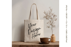 Canvas Tote Bag Mockup Shopping Bag White Natural Blank_78 Product Image 1