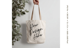 Canvas Tote Bag Mockup Shopping Bag White Natural Blank_79 Product Image 1