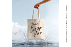 Canvas Tote Bag Mockup Shopping Bag White Natural Blank_84 Product Image 1