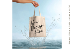Canvas Tote Bag Mockup Shopping Bag White Natural Blank_86 Product Image 1
