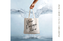 Canvas Tote Bag Mockup Shopping Bag White Natural Blank_87 Product Image 1