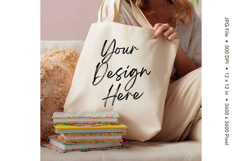 Canvas Tote Bag Mockup Shopping Bag White Natural Blank_89 Product Image 1