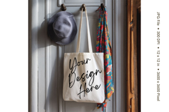 Canvas Tote Bag Mockup Shopping Bag White Natural Blank_92 Product Image 1