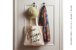 Canvas Tote Bag Mockup Shopping Bag White Natural Blank_95 Product Image 1