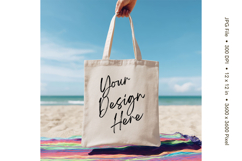 Canvas Tote Bag Mockup Shopping Bag White Natural Blank_97 Product Image 1