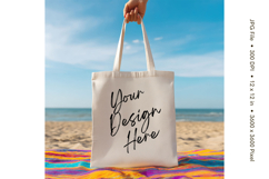 Canvas Tote Bag Mockup Shopping Bag White Natural Blank_98 Product Image 1