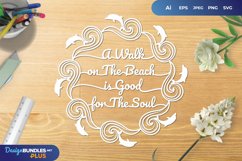 A Walk on The Beach is Good for The Soul Papercut Product Image 1