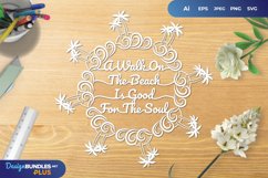 A Walk on The Beach is Good for The Soul Papercut Product Image 1
